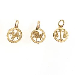 10k Gold Dainty Zodiac Signs Layering Pendants