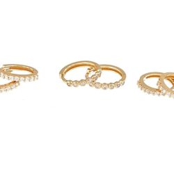 Various 10k Gold Detailed Huggies