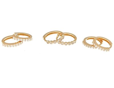 Various 10k Gold Detailed Huggies