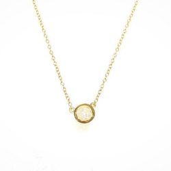 Bezel Set Diamond Necklace