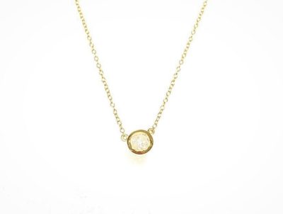 Bezel Set Diamond Necklace