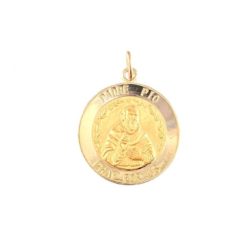 14k Gold Pedro Pio Pendant