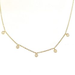 Sterling Silver Dainty Cubic Drop Necklace
