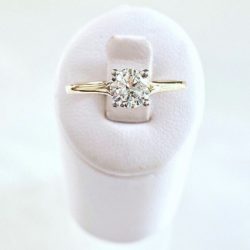 Custom 14k Round Brilliant Diamond Engagement Ring