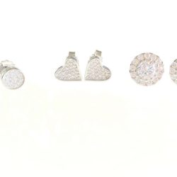 Various Sterling Silver & Cubic Zirconia Studs
