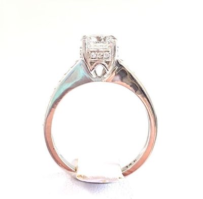 Custom 14k Round Brilliant Engagement Ring - Image 4
