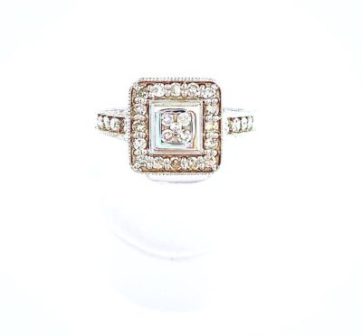 Custom 14k Gold & Beaded Detailed Cocktail Ring - Image 4