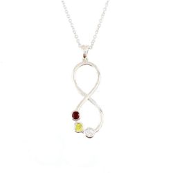 Custom Infinity Family Gemstone Necklace