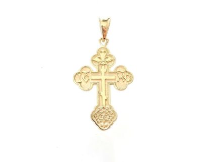10k Gold Detailed Orthodox Cross