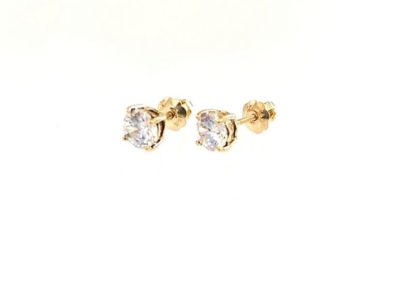 10k Gold Cubic Studs