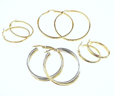Various 10k Gold Hoop Earrings