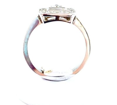 Custom 14k Gold & Beaded Detailed Cocktail Ring - Image 2