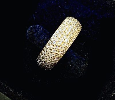 Custom 14k Micro Pavé Diamond Ring - Image 2