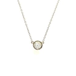 Bezel Set Diamond Necklace