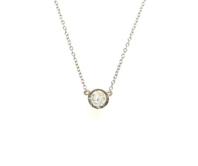 Bezel Set Diamond Necklace