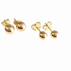 14k Gold Ball Studs