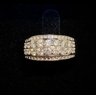 Custom 10k Diamond Detailed Cocktail Ring - Image 5