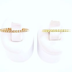 10k Gold Beaded Stackable Rings