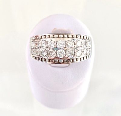 Custom 10k Diamond Detailed Cocktail Ring