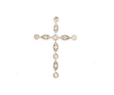 10k Gold & Diamond Detailed Cross