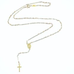 10k Tori-Colour Rosary Necklace